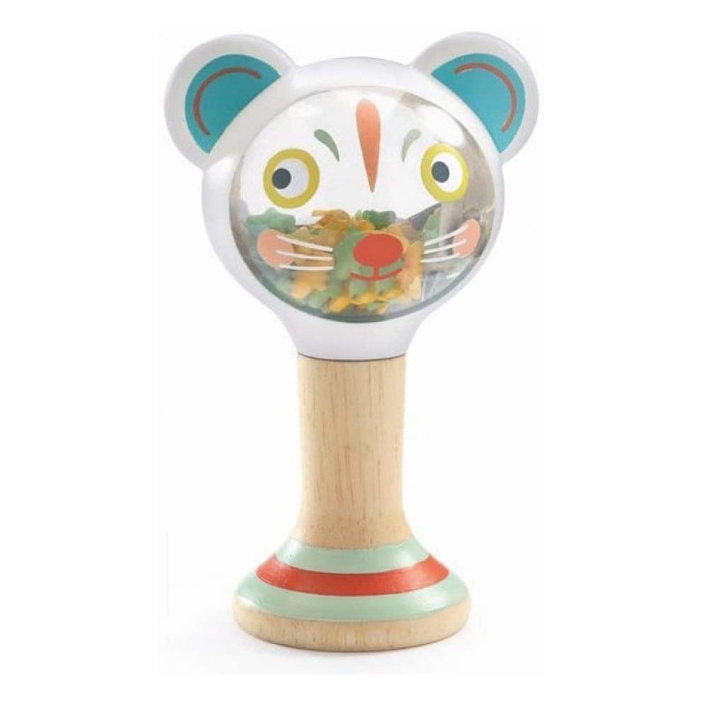 Djeco BabyMaraki sonaglio maracas legno 10 cm palline