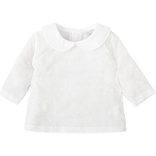 Babidu camicia neonata 9 mesi plumetti bianco cotone