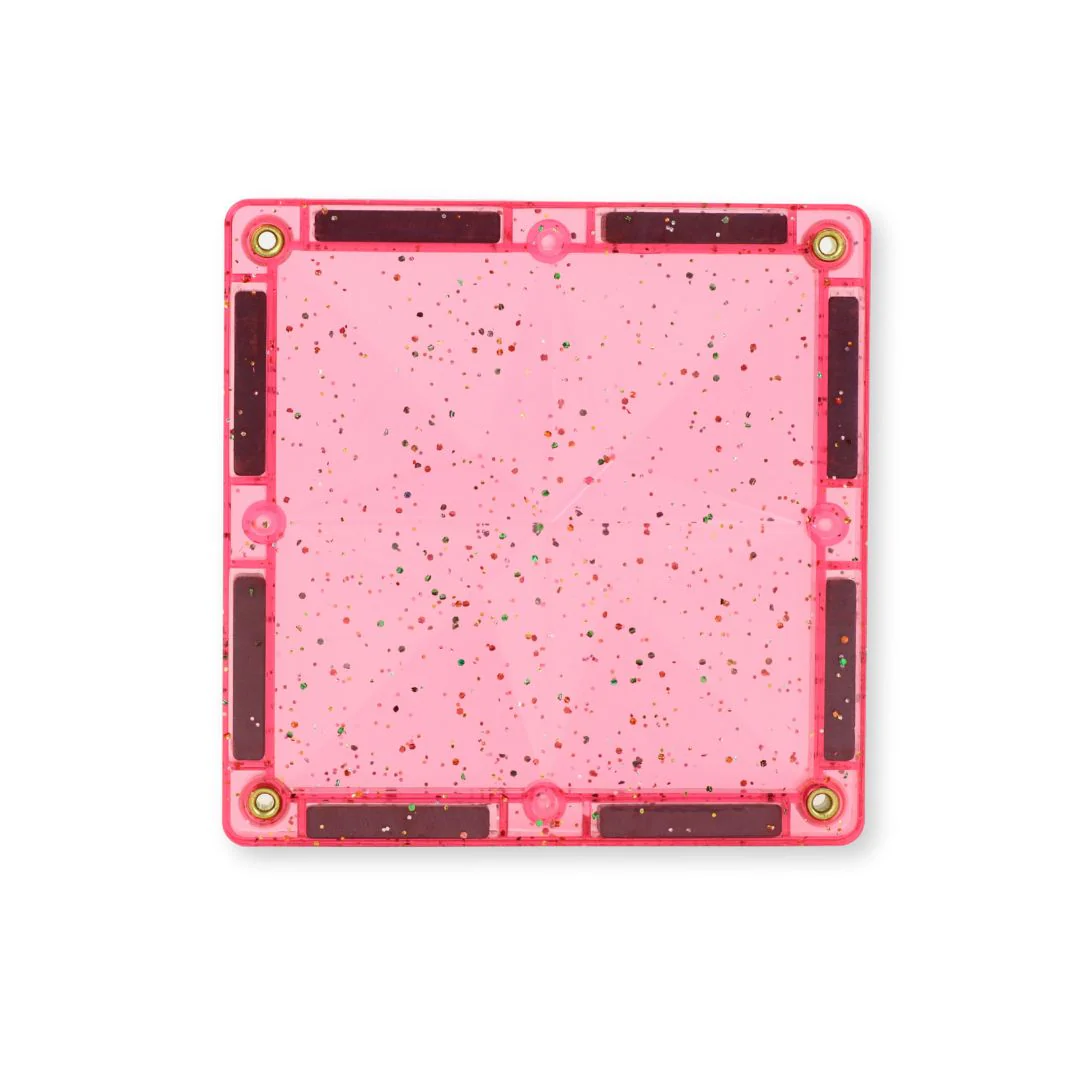 Cleverclixx Glitter Tiles 16 pezzi costruzioni magnetiche rosa