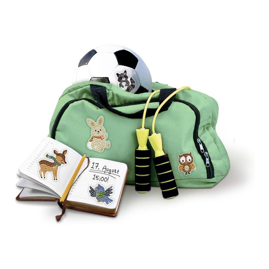 URSUS sticker con gemme animali del bosco kit 2 fogli
