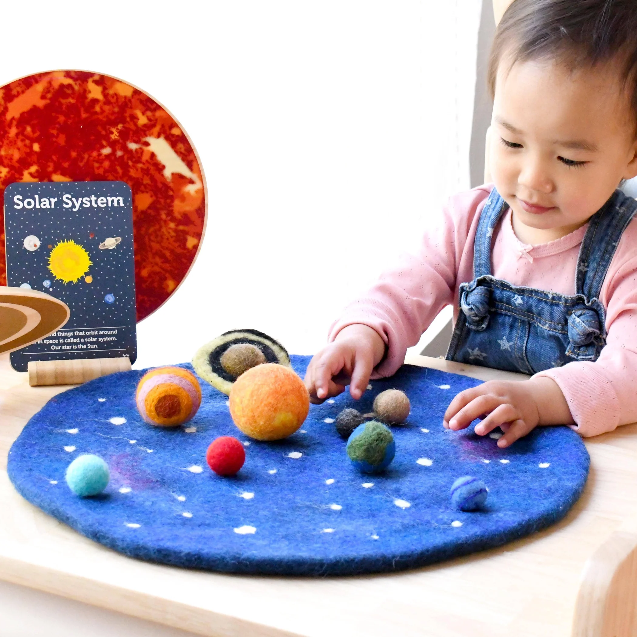 Tara Treasures Solar System tappeto gioco feltro 40 cm