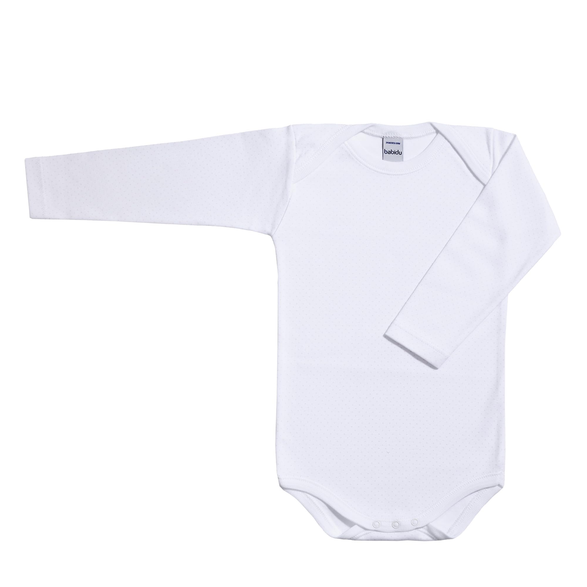 Babidu Body Maniche Lunghe Cotone Pois Colletto Americano