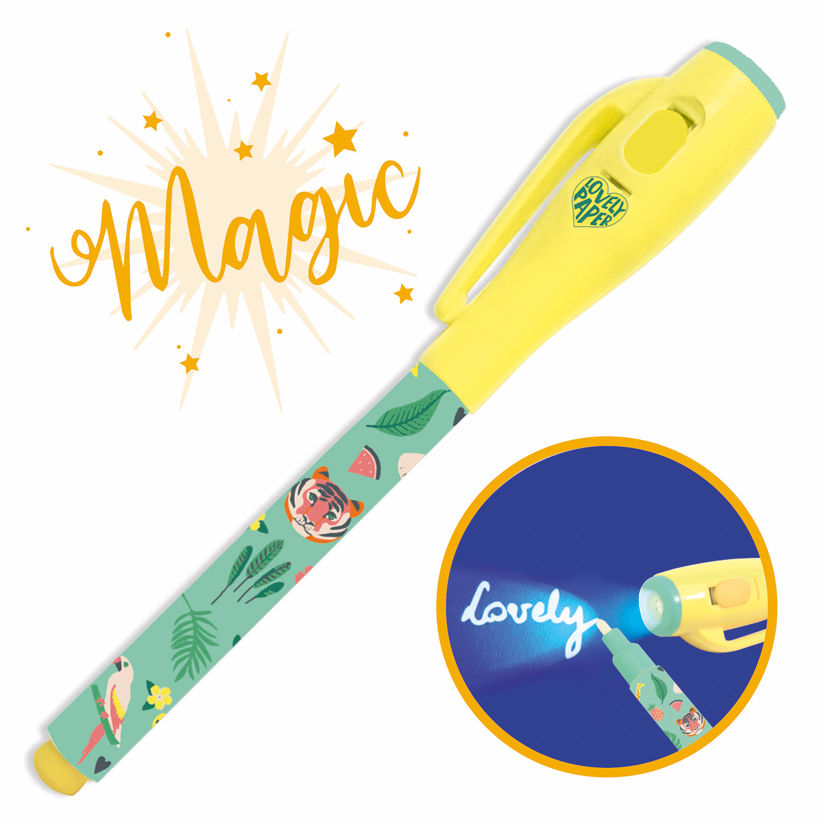 Djeco Caroline penna magica inchiostro invisibile luce UV