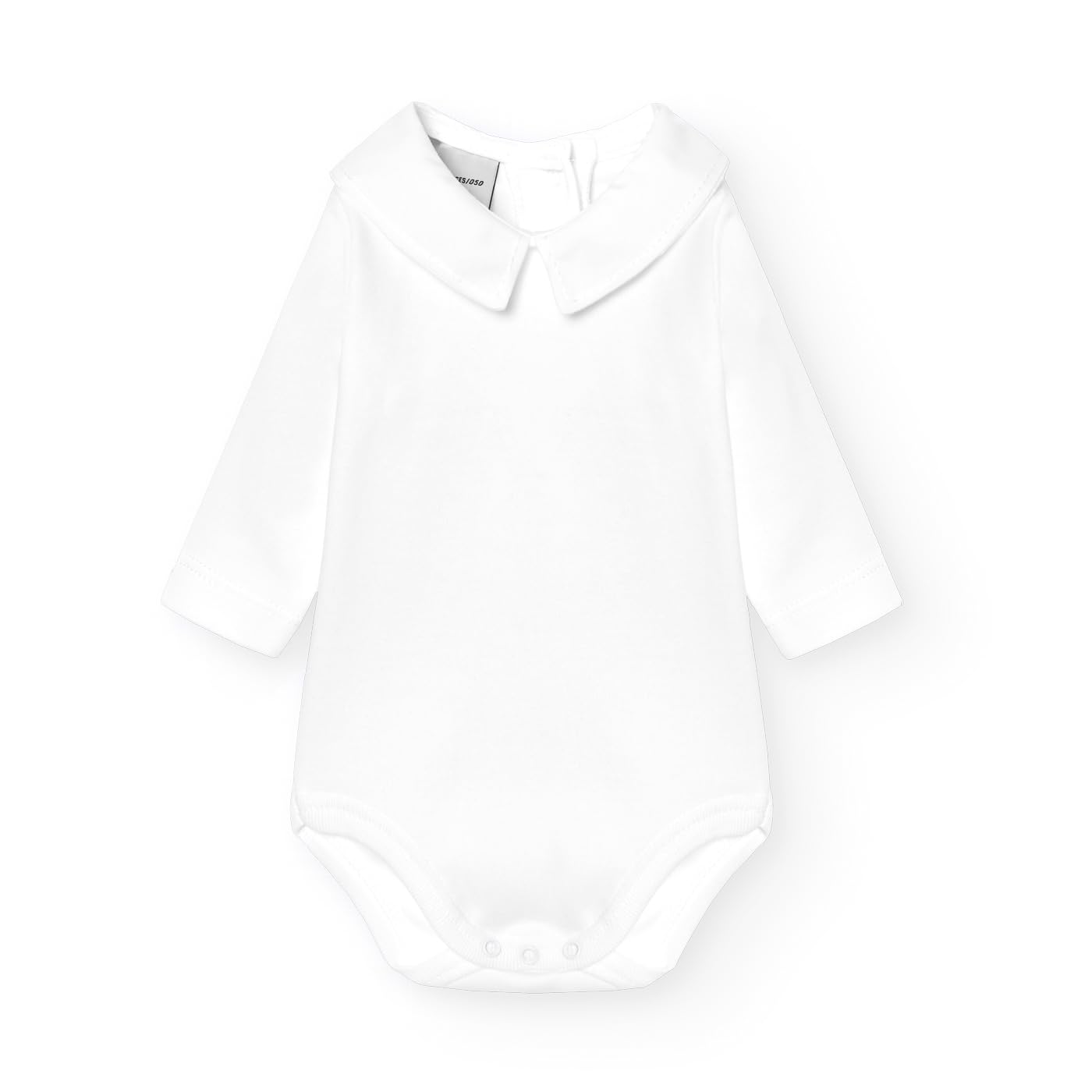 Babidu body maniche lunghe collo polo bianco 3 mesi