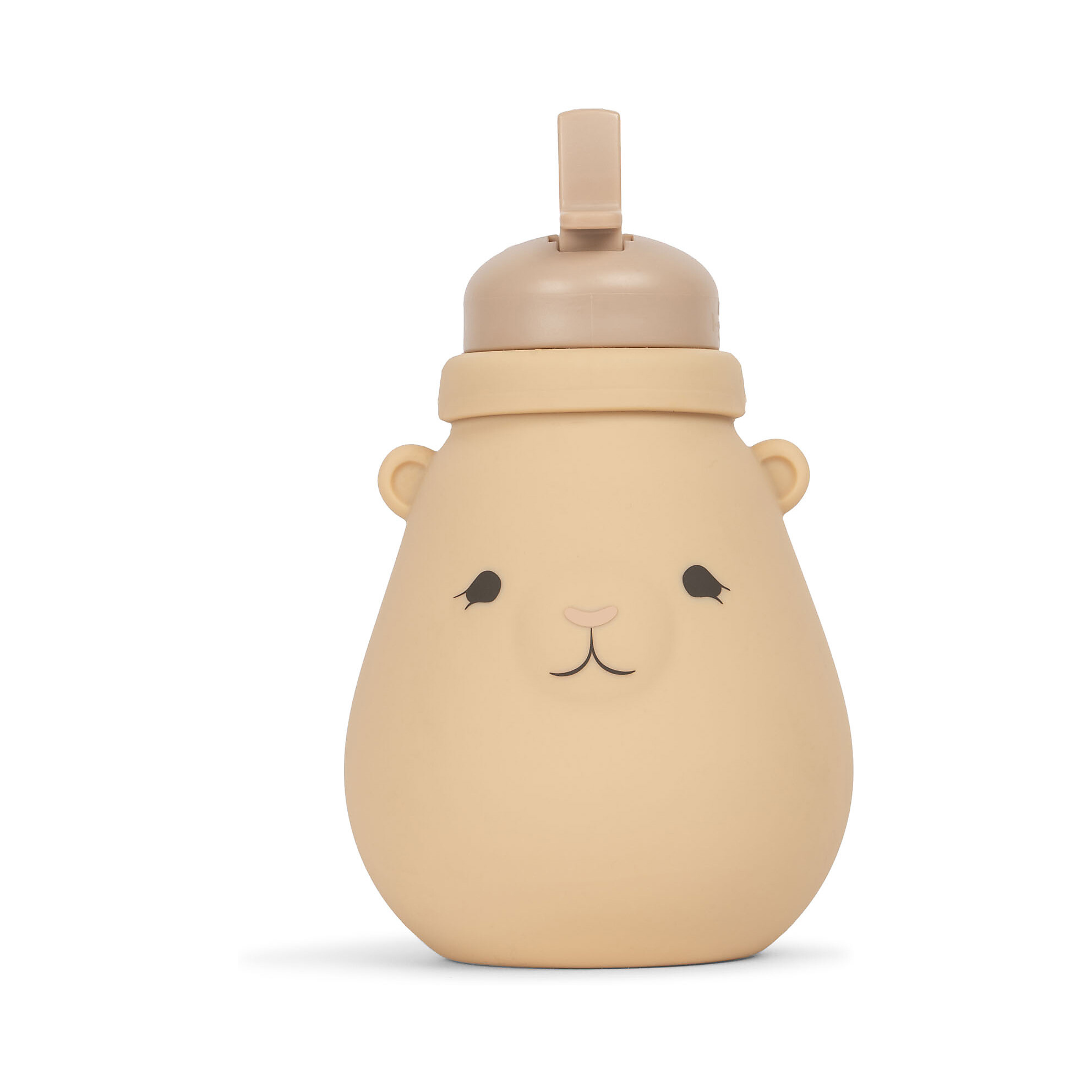 Konges Sløjd Teddy Shell borraccia silicone 400 ml con cannuccia