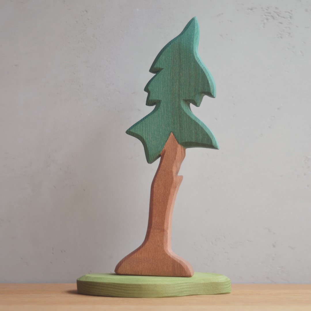Ostheimer Albero Abete Alto con Base figura legno 30 cm