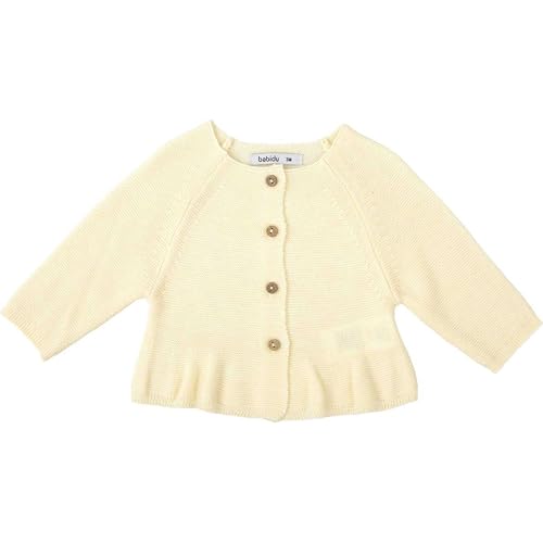 Babidu cardigan volant giacca maglia 3 mesi cotone