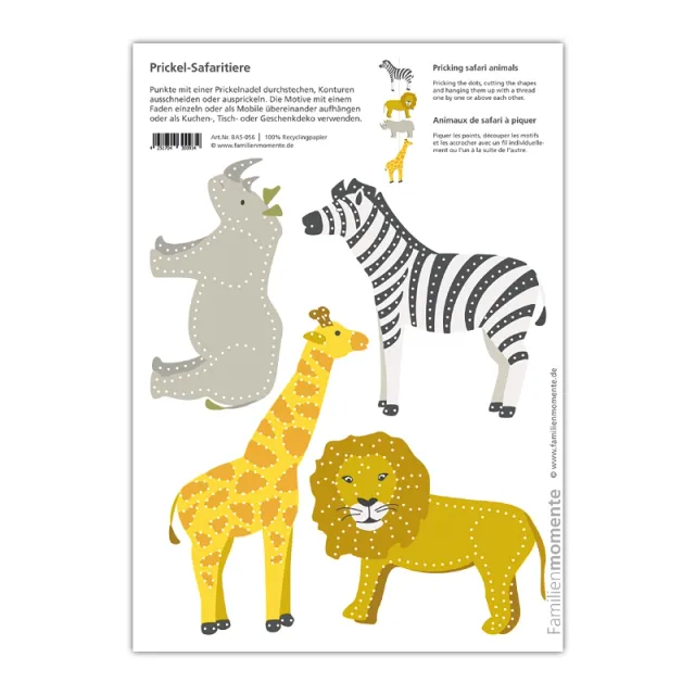 Cartolina A5 da Punzonare Savana Carta Riciclata