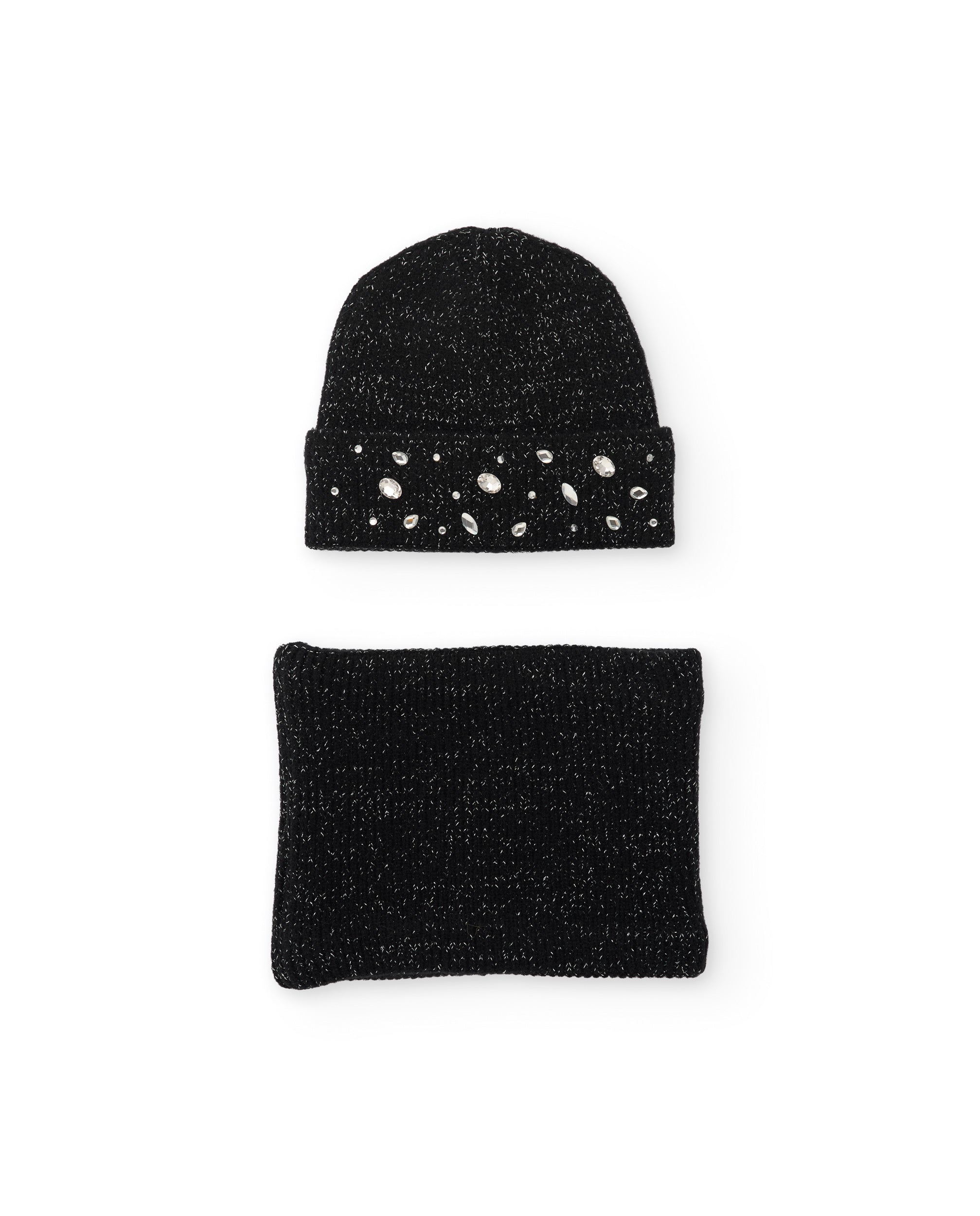 Tuc Tuc set bambina nero cappello scaldacollo