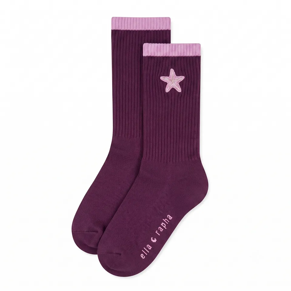 Ella and Rapha Starfish calzini viola cotone 37-41