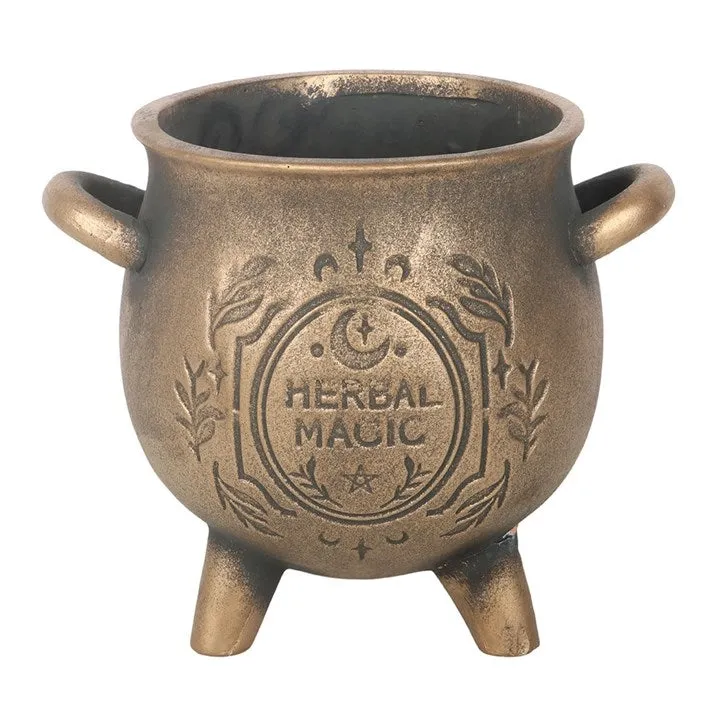 Herbal Magic Calderone Bronze vaso terracotta 15x20x17 cm erbe