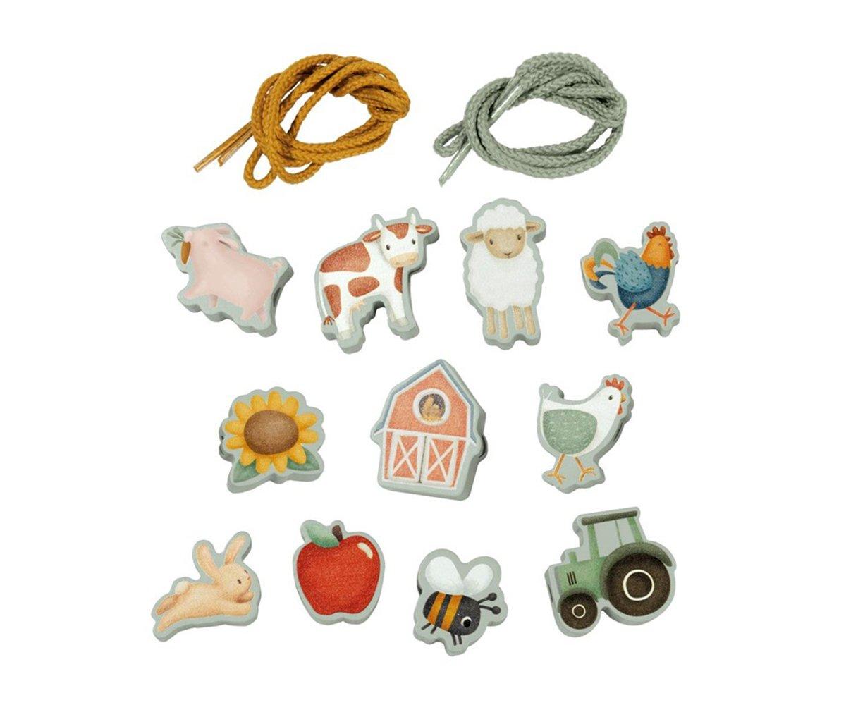 Little Dutch Little Farm Perle da Infilare in Legno