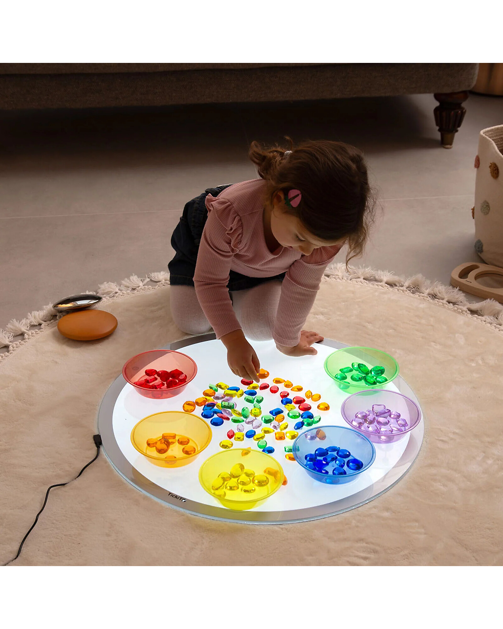 Tickit Rainbow dinosauri tattili traslucidi 72 pezzi