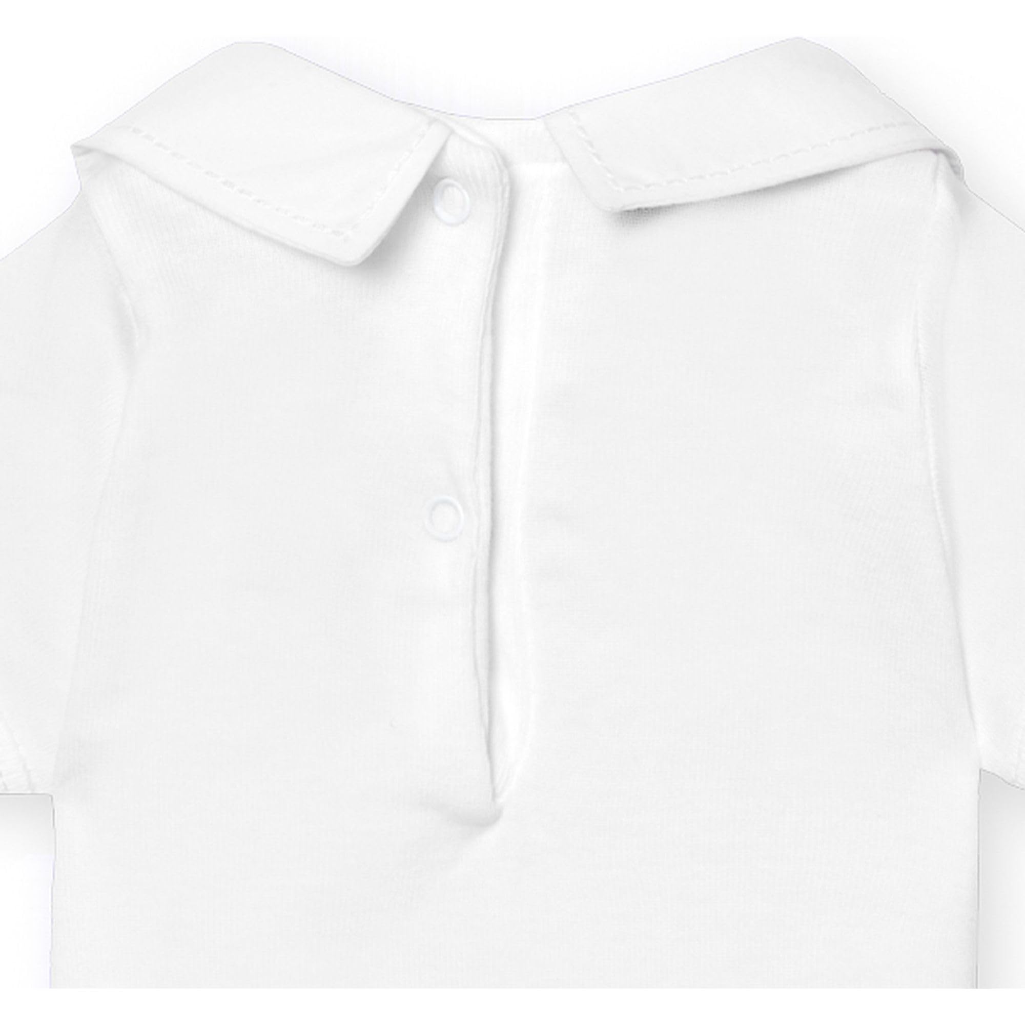 Babidu Body Manica Corta Collo Polo 6-9 Mesi Bianco