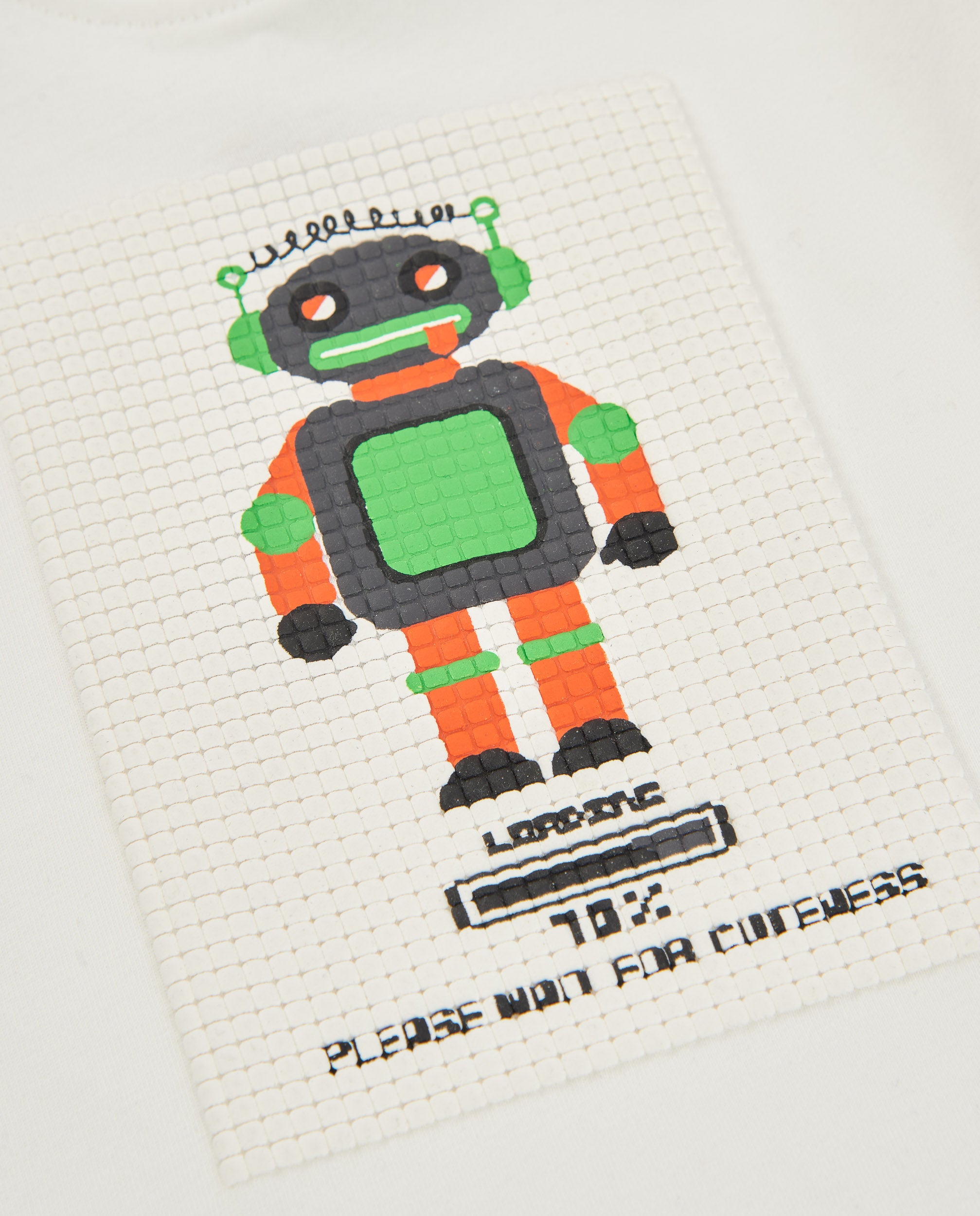 Tuc Tuc t-shirt bimbo robot manica lunga bianco