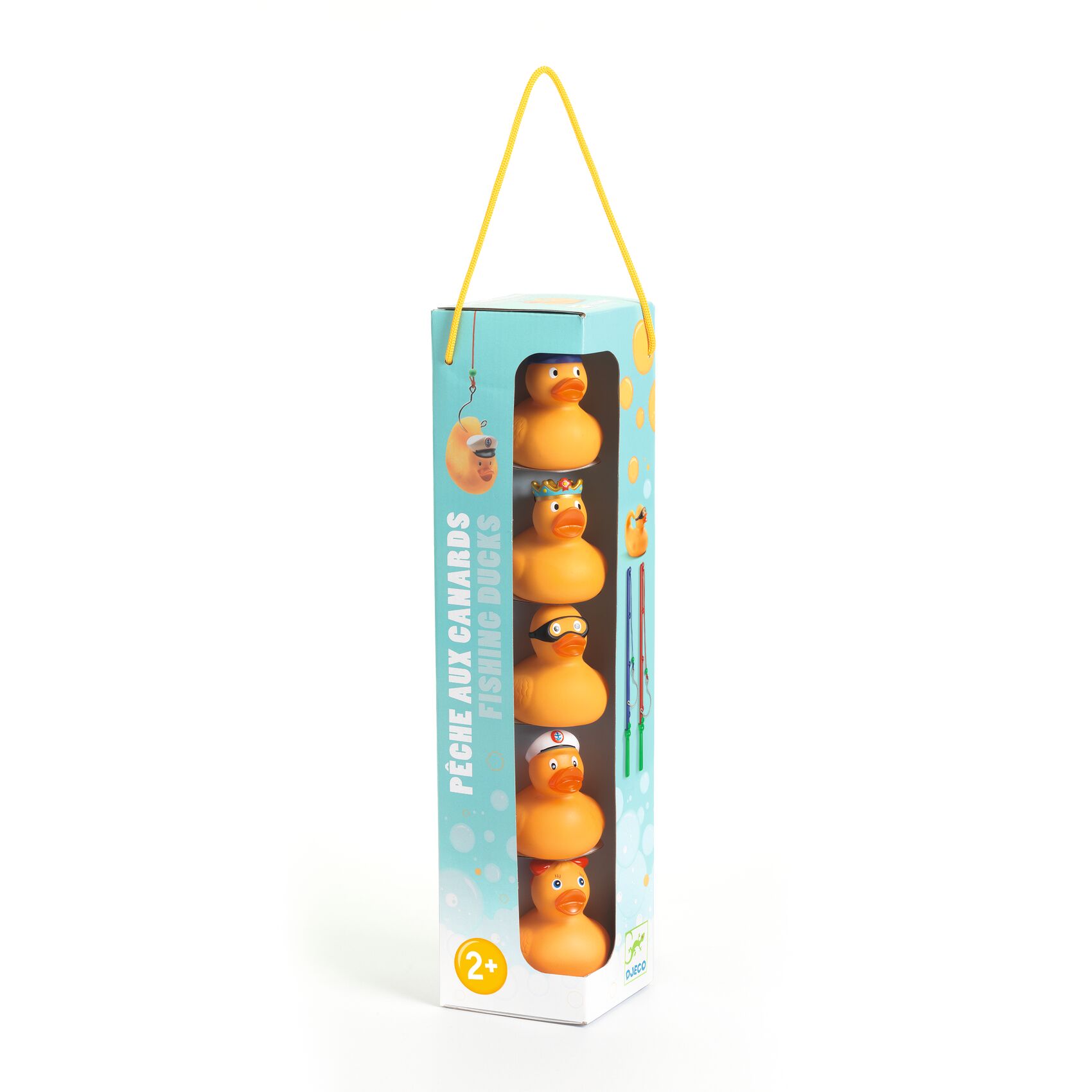Djeco Pesca 6 Paperelle + 2 Canne gioco bagnetto 9 cm