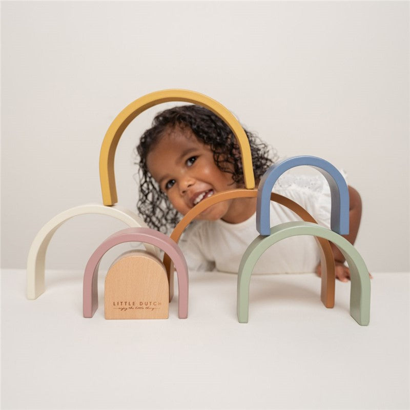 Little Dutch Arcobaleno Impilabile Legno Vintage 7 Archi