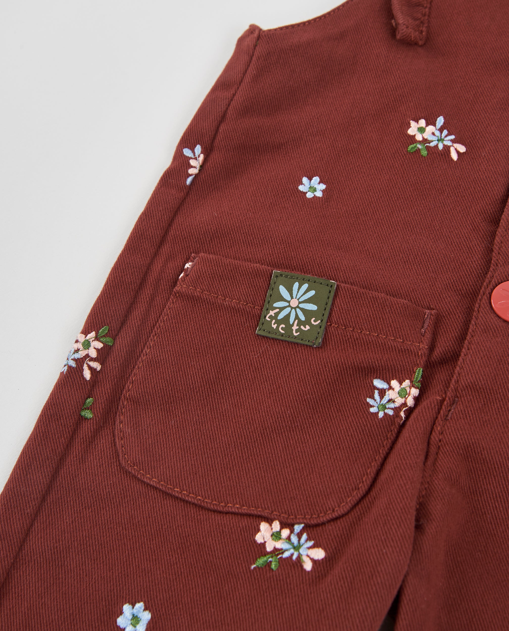 Tuc Tuc salopette bambina fiori bordeaux