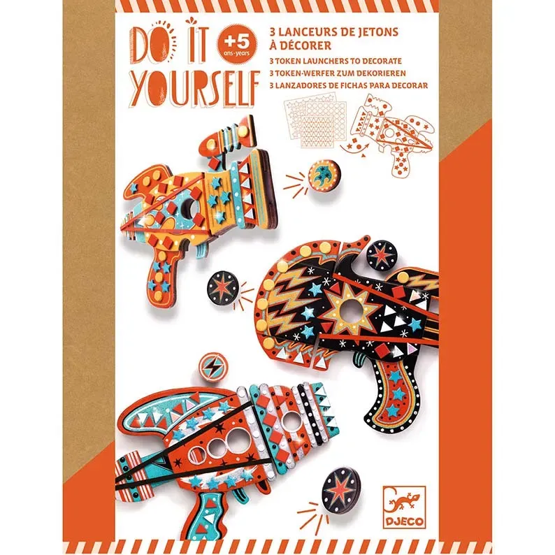 Djeco Pistole Spaziali kit mosaico creativo 3 pezzi