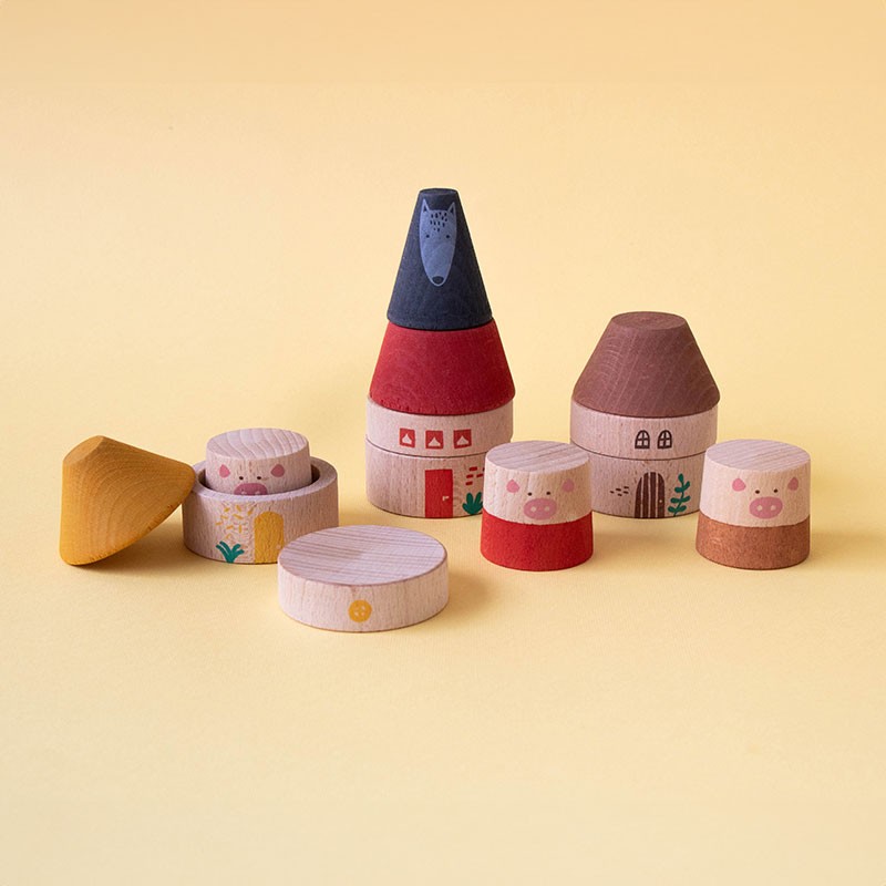 Londji My 3 Little Pigs gioco in legno 2+ anni