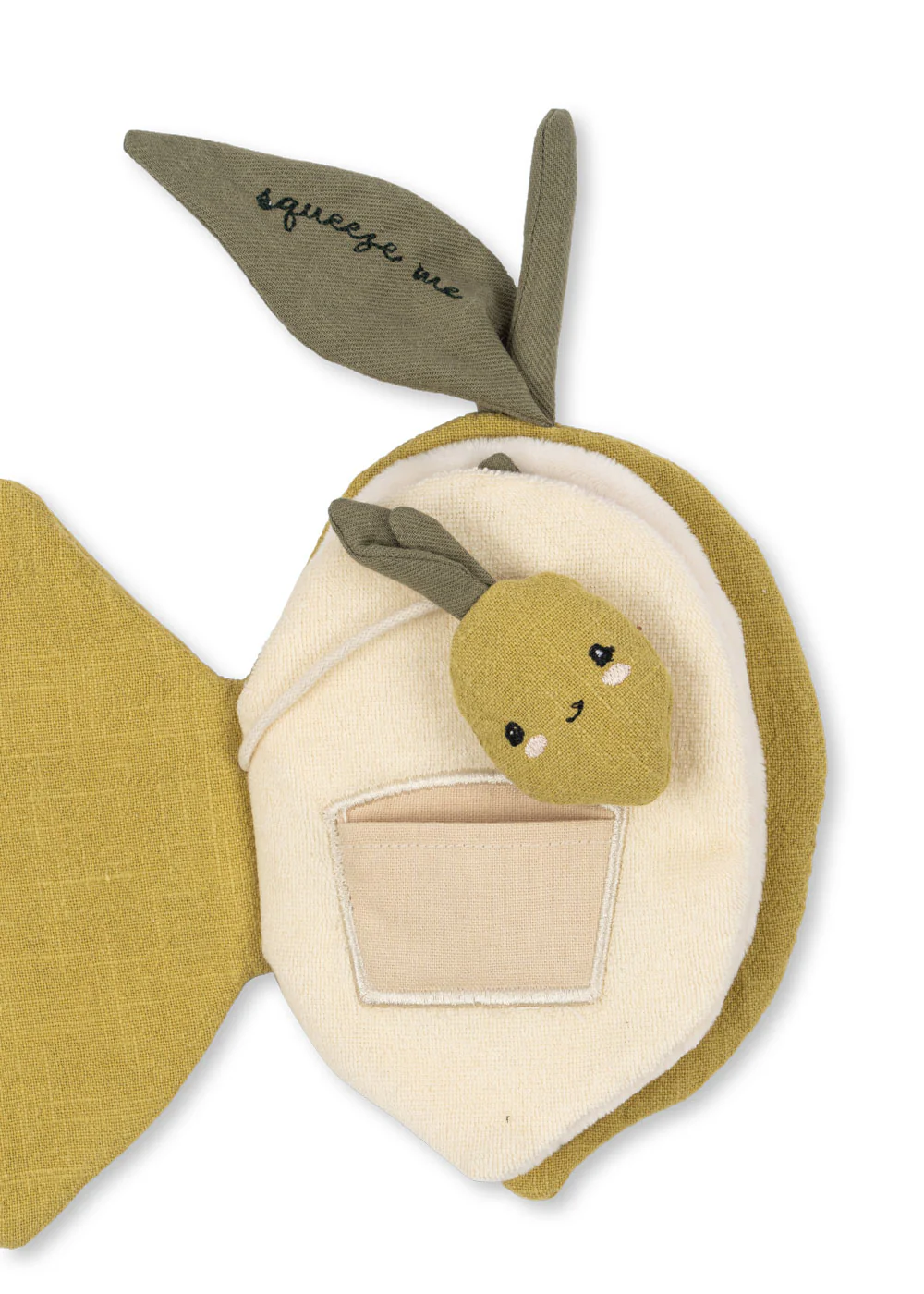Konges Sløjd Lemon libro di stoffa sensoriale 16 cm