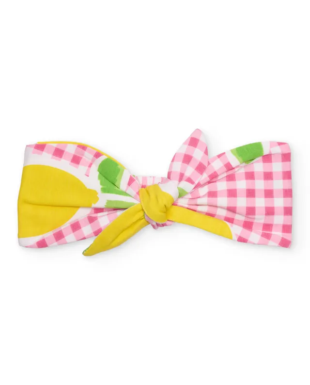 Tuc Tuc fascia capelli bambina rosa vichy limoni