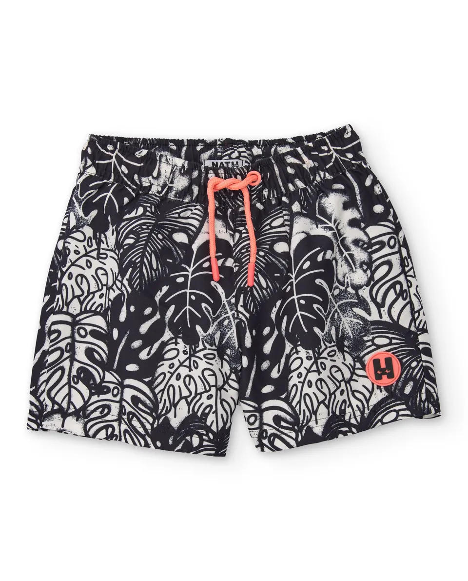 Tuc tuc costume boxer tropicale nero mare