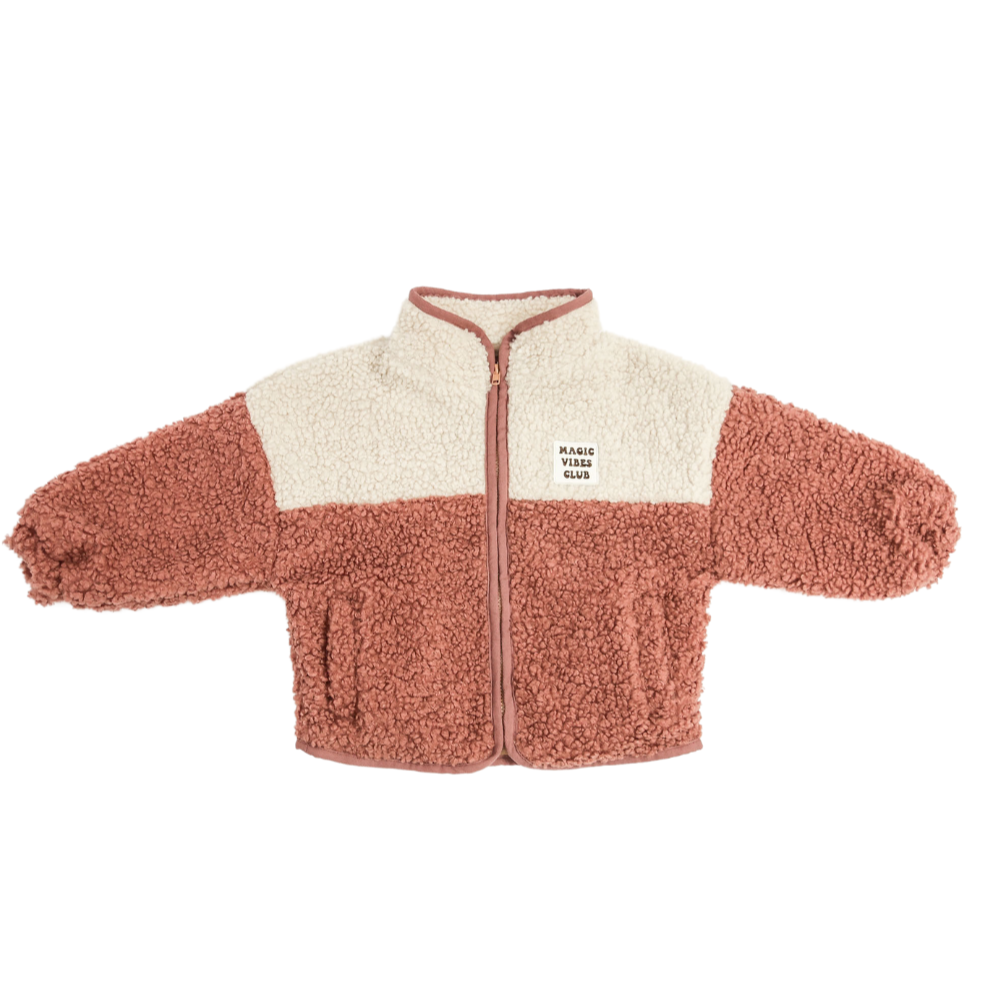 Ella and Rapha SMILEY JACKET giacca teddy rosa soft rose