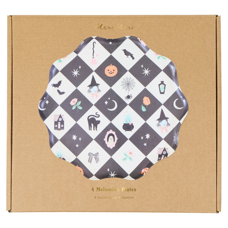 Meri Meri Patchwork Halloween set 4 piatti melamina 27 cm