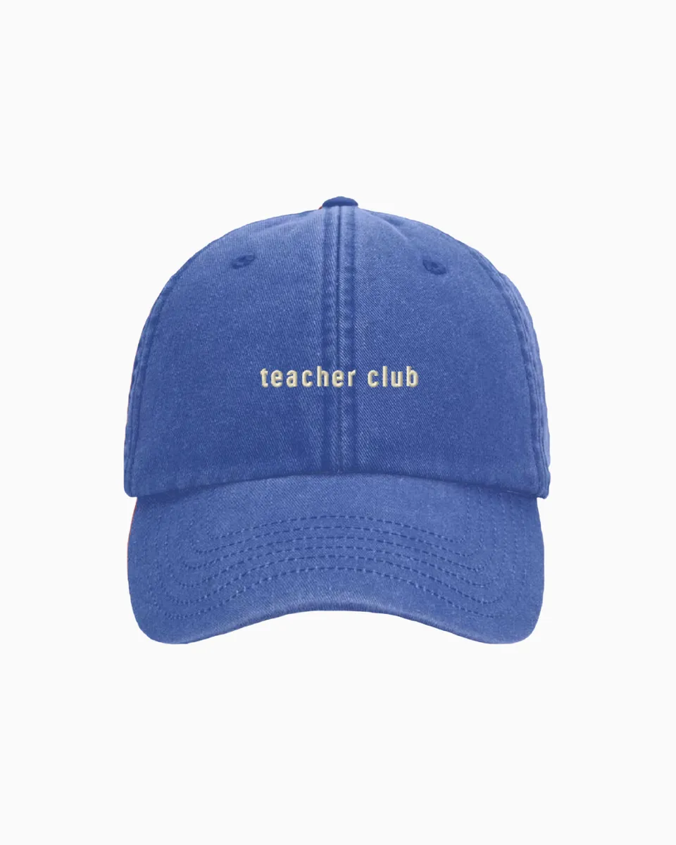 Ella and Rapha Teacher Club cappellino blu vintage ricamato