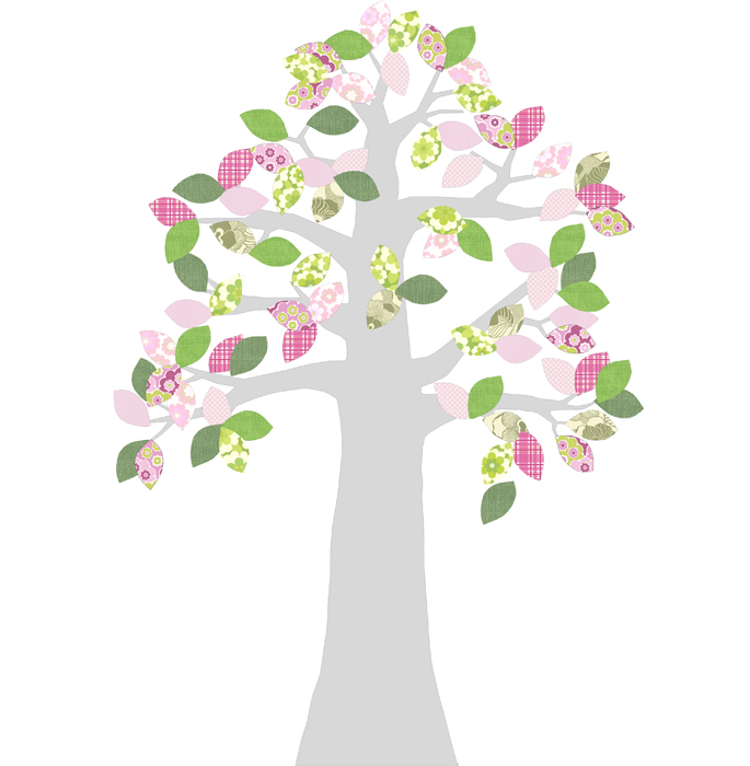 INKE Albero Rosa carta da parati sagomata 160x230 cm