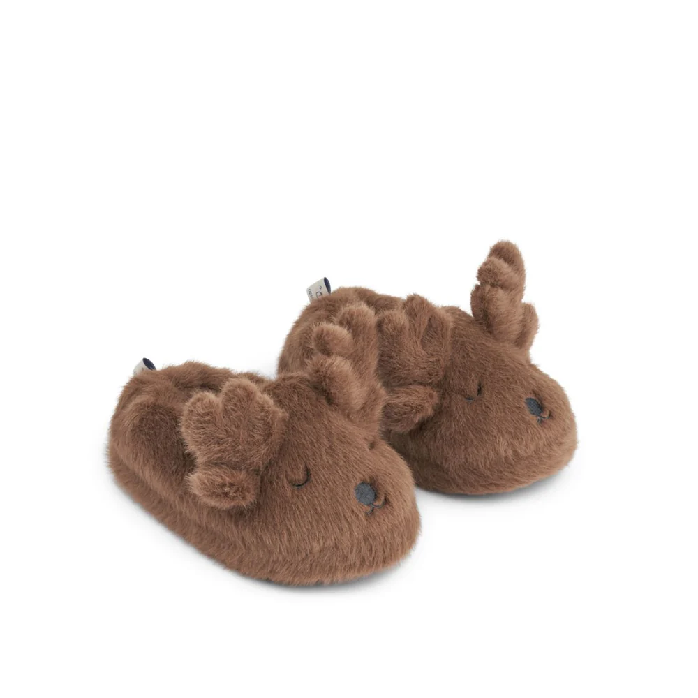 Liewood Aviaja Reindeer pantofole renna peluche antiscivolo