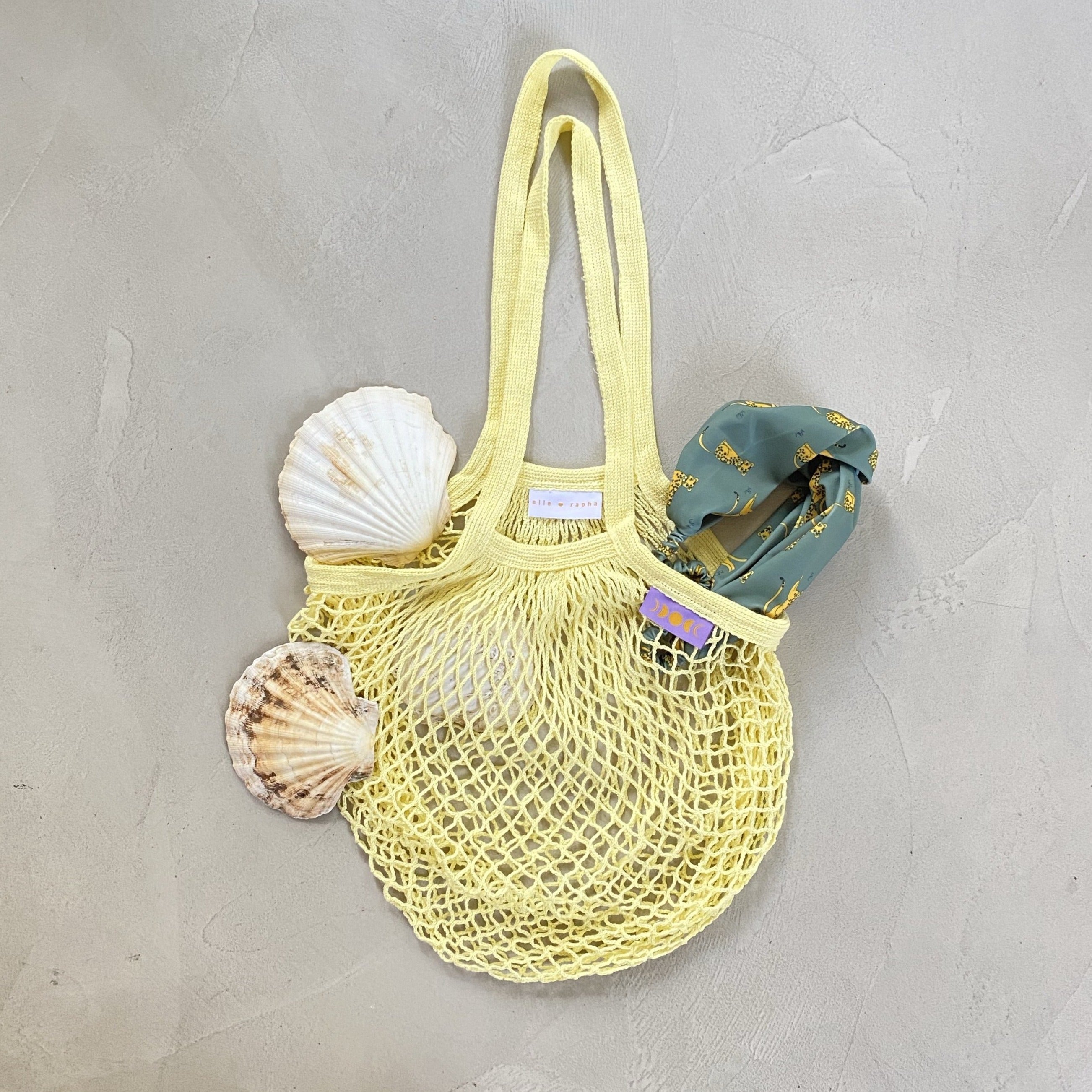 Ella and Rapha Meshbag borsa rete gialla sunny yellow
