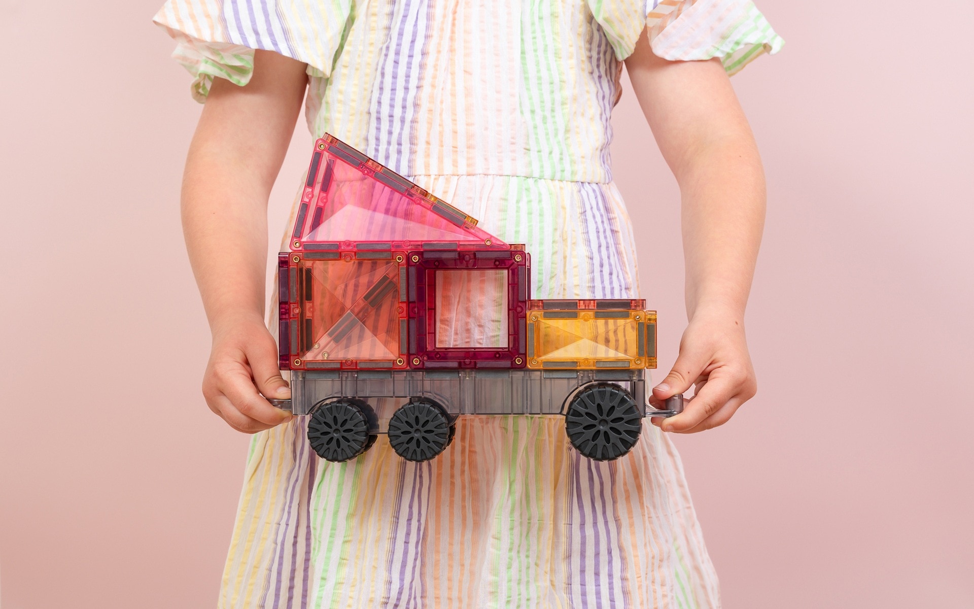 Connetix Transport Pack 50 pezzi costruzioni magnetiche pastel