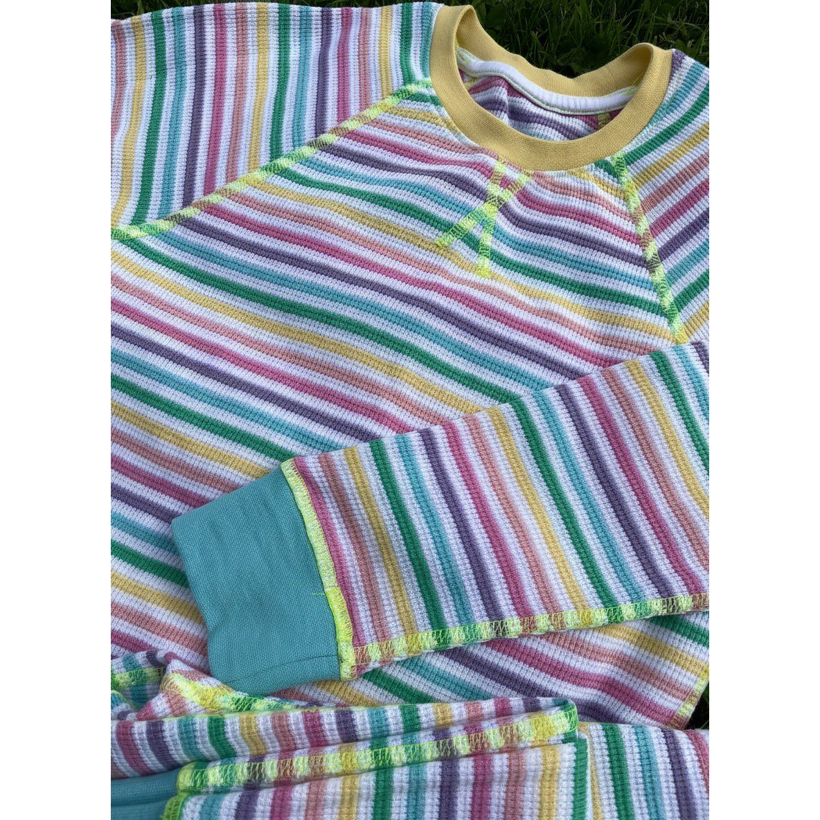 Slugs & Snails Pastel Candy Stripe set pigiama waffle cotone bio