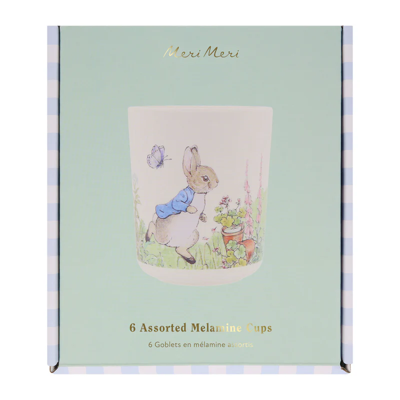 Meri Meri Peter Rabbit bicchieri melamina 6 pezzi 220 ml
