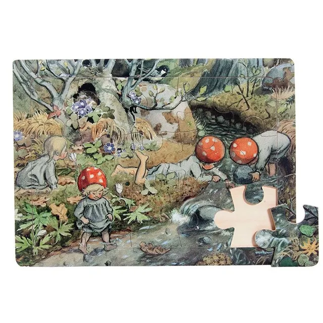 Elsa Beskow Children of the Forest puzzle legno 15 pezzi