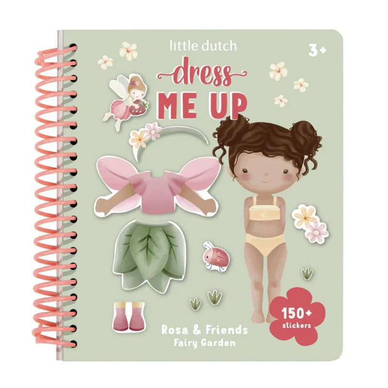 Little Dutch Dress Me Up libro stickers Fairy Garden 150 adesivi