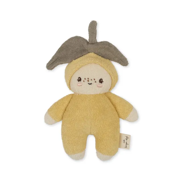 Konges Slojd Mini Doudou Limone pupazzo cotone organico 14 cm