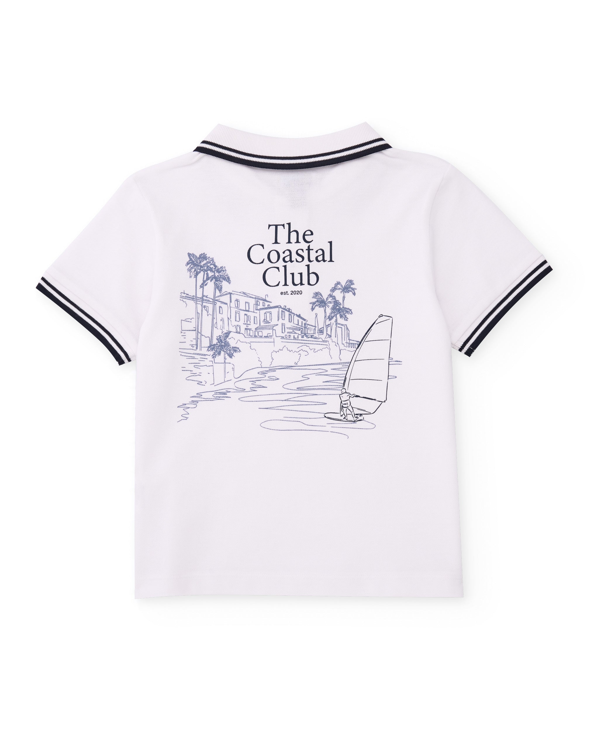 Tuc Tuc polo bambino bianco cotone ricamo