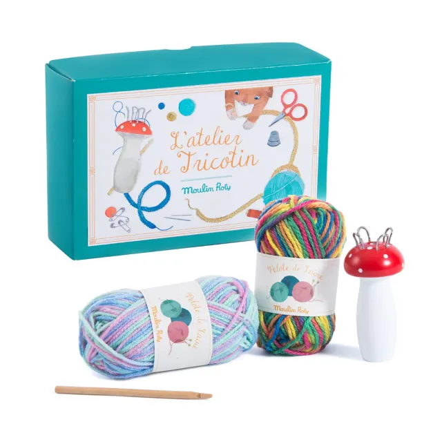 Moulin Roty Atelier Tricotin kit maglia bambini in legno