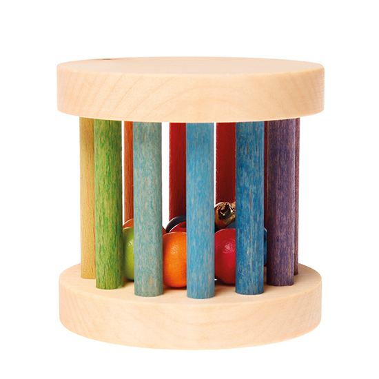 Grimm's Mini Babyroller sonaglio legno arcobaleno
