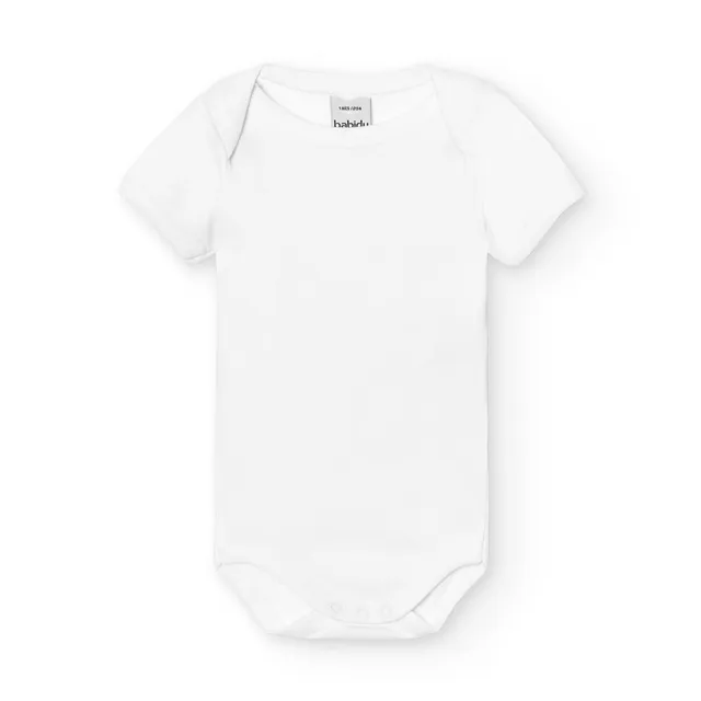 Babidu Bambù body neonato bianco 9 mesi maniche corte