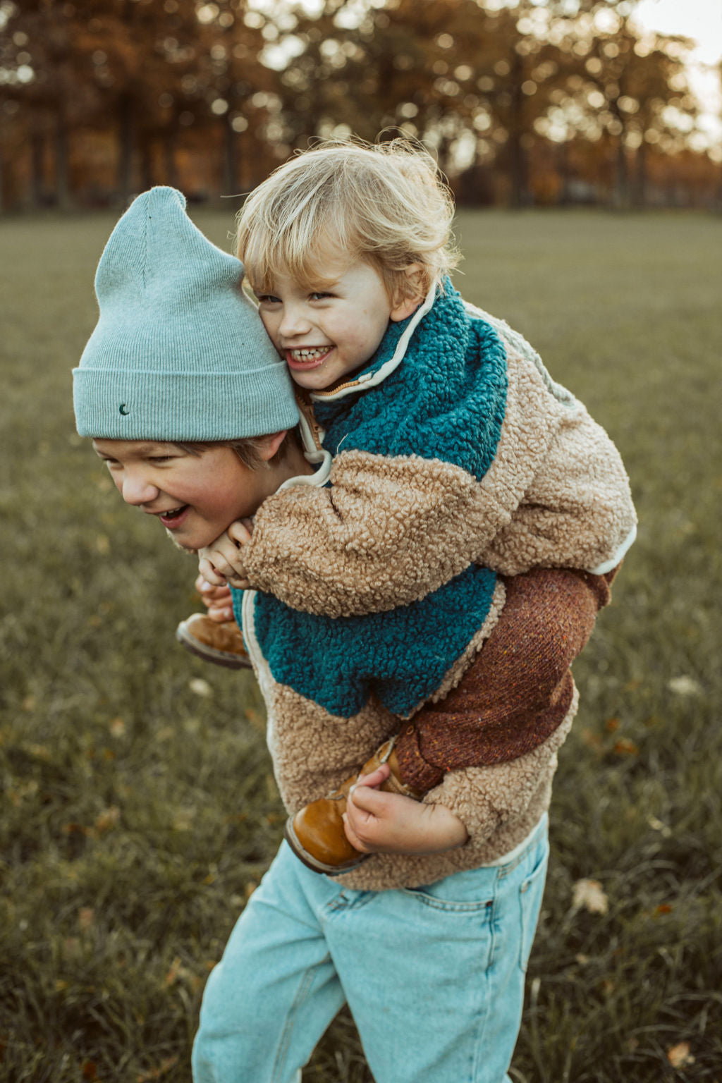 Ella and Rapha Little Teddy Moon Jacket giacca bimbi blu pile