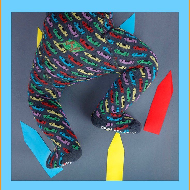 Slugs & Snails Scribble collant bimbo pastelli nero