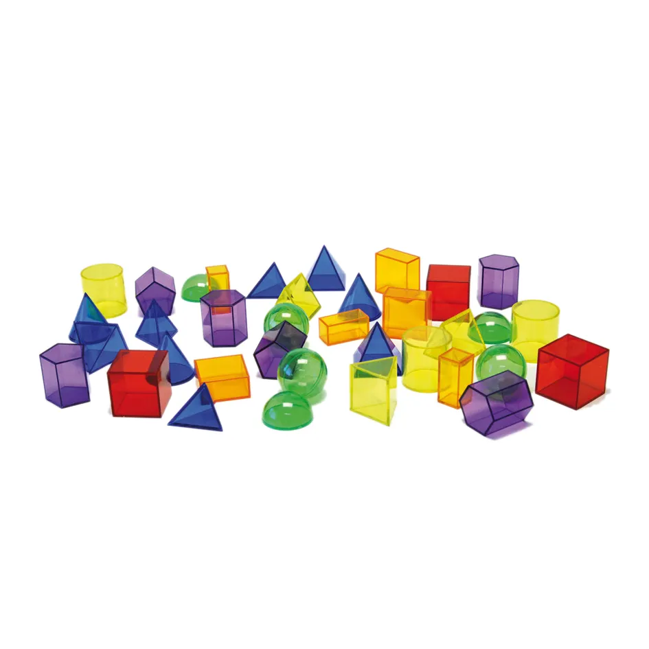 TickiT Geometric Shapes 12 forme solide traslucide 5 cm