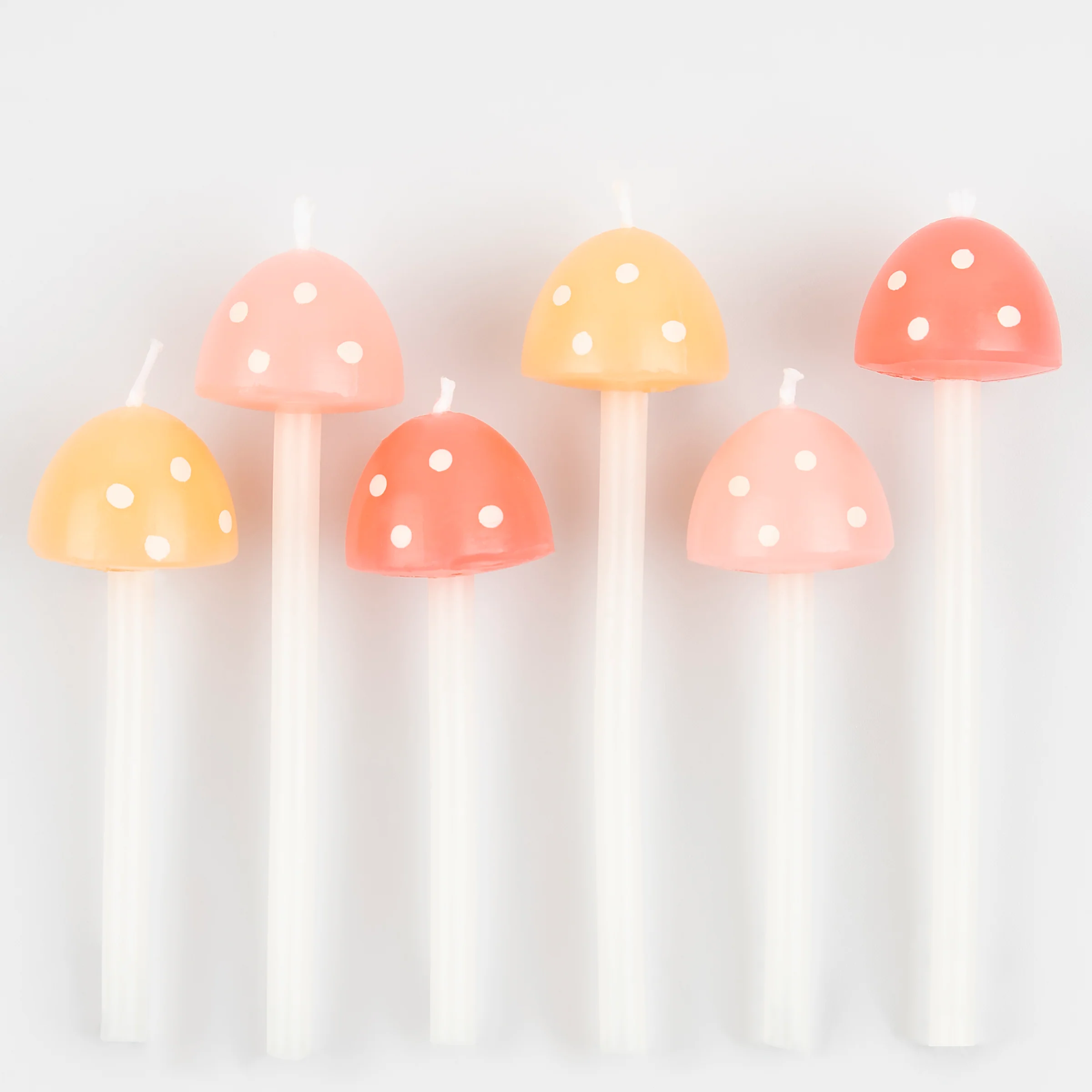 Meri Meri Mushroom candele torta pastello 6 pezzi