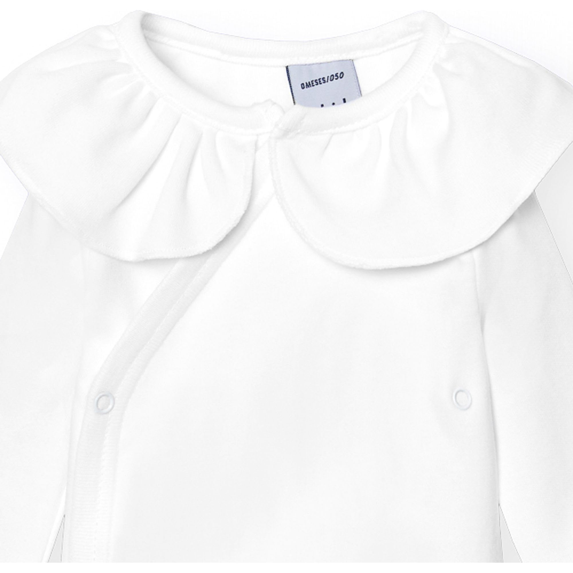 Babidu Body Incrociato Maniche Lunghe Cotone 6-9 Mesi Volant