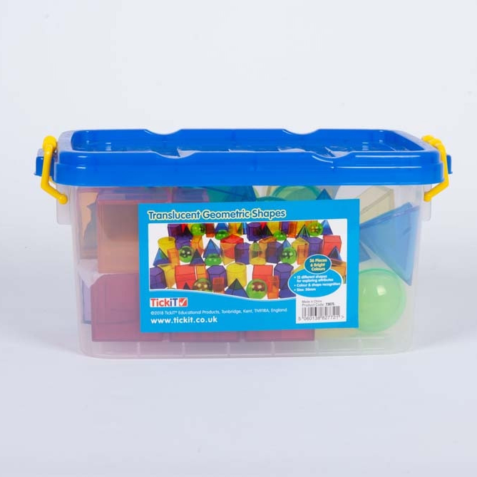 TickiT Geometric Shapes 12 forme solide traslucide 5 cm