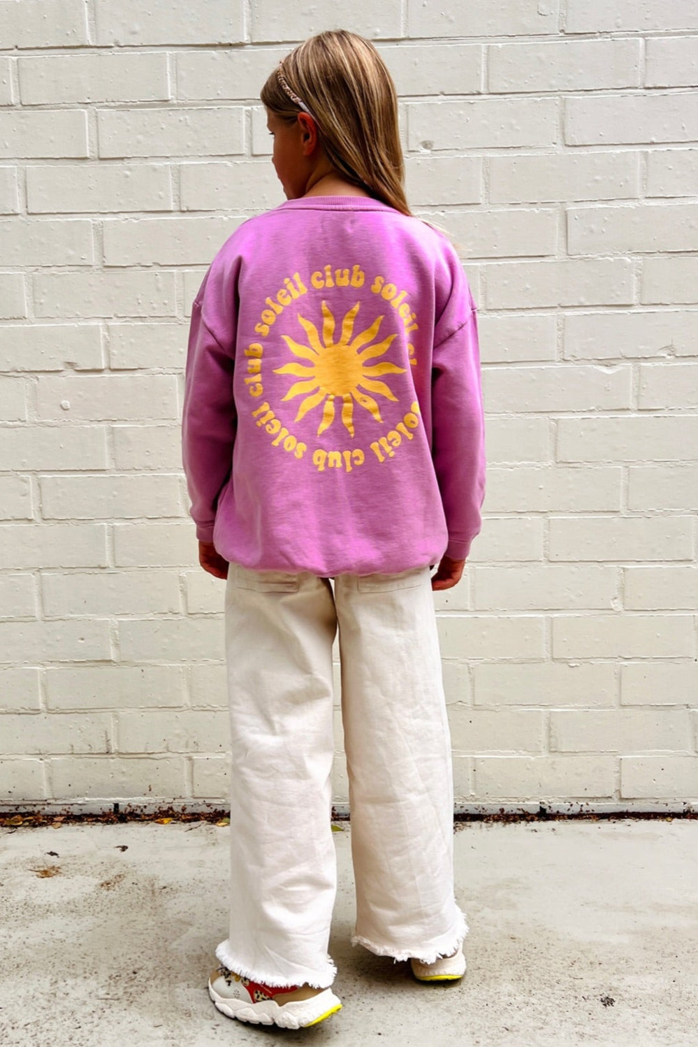 Ella and Rapha Club Soleil Little Pink felpa rosa cotone